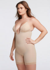 CURVESE PLUNGE SHAPING BODYSUIT SHORTS