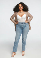 CURVESE TULLE FISHBONE BODYSUIT