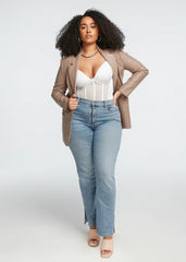 CURVESE TULLE FISHBONE BODYSUIT