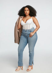 CURVESE TULLE FISHBONE BODYSUIT