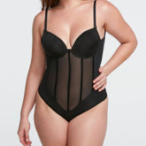 CURVESE TULLE FISHBONE BODYSUIT