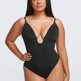 CURVESE PLUNGE SHAPING BODYSUIT THONG