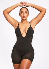 CURVESE PLUNGE SHAPING BODYSUIT SHORTS