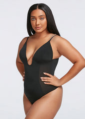 CURVESE PLUNGE SHAPING BODYSUIT THONG