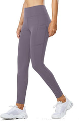 Curvese Women's Fleece Lined Leggings With Pockets