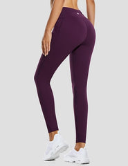 Curvese Women's Fleece Lined Leggings With Pockets