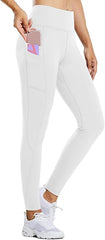 Curvese Women's Fleece Lined Leggings With Pockets
