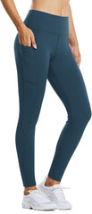 Curvese Women's Fleece Lined Leggings With Pockets