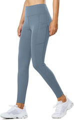 Curvese Women's Fleece Lined Leggings With Pockets