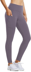 Curvese Women's Fleece Lined Leggings With Pockets