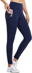 Curvese Women's Fleece Lined Leggings With Pockets