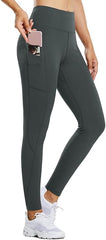 Curvese Women's Fleece Lined Leggings With Pockets
