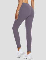 Curvese Women's Fleece Lined Leggings With Pockets