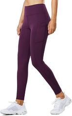 Curvese Women's Fleece Lined Leggings With Pockets
