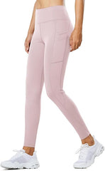 Curvese Women's Fleece Lined Leggings With Pockets