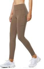 Curvese Women's Fleece Lined Leggings With Pockets