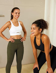 Curvese Women's Fleece Lined Leggings With Pockets