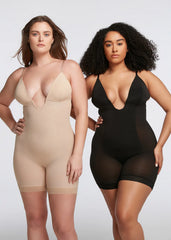 CURVESE PLUNGE SHAPING BODYSUIT SHORTS