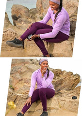 Curvese Women's Fleece Lined Leggings With Pockets