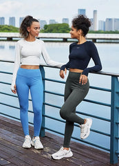 Curvese Women's Fleece Lined Leggings With Pockets