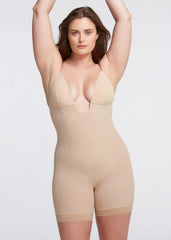 CURVESE PLUNGE SHAPING BODYSUIT SHORTS