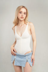 CURVESE ZIPPER SHAPEWEAR BODYSUIT