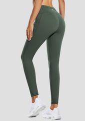 Curvese Women's Fleece Lined Leggings With Pockets